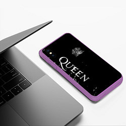 Чехол iPhone XS Max матовый QUEEN, цвет: 3D-фиолетовый — фото 2