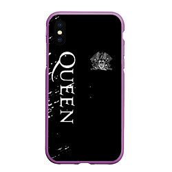 Чехол iPhone XS Max матовый QUEEN, цвет: 3D-фиолетовый