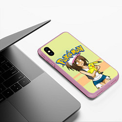 Чехол iPhone XS Max матовый POKEMON, цвет: 3D-розовый — фото 2