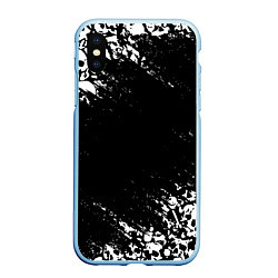 Чехол iPhone XS Max матовый БЕЛЫЕ ЧЕРЕПА, цвет: 3D-голубой