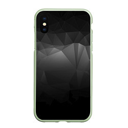 Чехол iPhone XS Max матовый GRAY GEOMETRY, цвет: 3D-салатовый