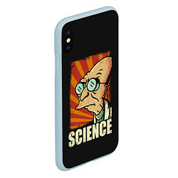 Чехол iPhone XS Max матовый Futurama Science, цвет: 3D-голубой — фото 2