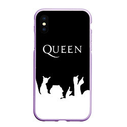 Чехол iPhone XS Max матовый QUEEN, цвет: 3D-сиреневый