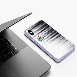 Чехол iPhone XS Max матовый Форма Нью Кстла, цвет: 3D-светло-сиреневый — фото 2