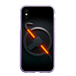 Чехол iPhone XS Max матовый HALF-LIFE, цвет: 3D-светло-сиреневый