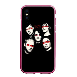 Чехол iPhone XS Max матовый My Chemical Romance, цвет: 3D-малиновый