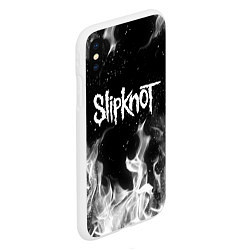 Чехол iPhone XS Max матовый SLIPKNOT, цвет: 3D-белый — фото 2