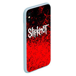 Чехол iPhone XS Max матовый SLIPKNOT, цвет: 3D-голубой — фото 2