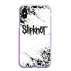 Чехол iPhone XS Max матовый SLIPKNOT, цвет: 3D-сиреневый