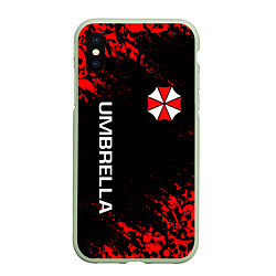 Чехол iPhone XS Max матовый UMBRELLA CORP, цвет: 3D-салатовый