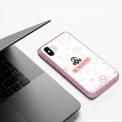 Чехол iPhone XS Max матовый Quarantine, цвет: 3D-розовый — фото 2