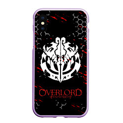 Чехол iPhone XS Max матовый OVERLORD, цвет: 3D-сиреневый