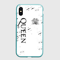 Чехол iPhone XS Max матовый QUEEN, цвет: 3D-мятный