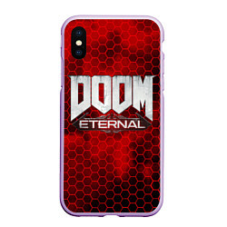 Чехол iPhone XS Max матовый DOOM: ETERNAL, цвет: 3D-сиреневый