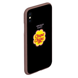 Чехол iPhone XS Max матовый Chupa chups, цвет: 3D-коричневый — фото 2