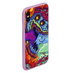 Чехол iPhone XS Max матовый HYPERBEAST, цвет: 3D-сиреневый — фото 2