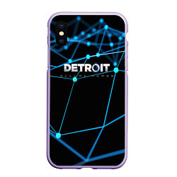 Чехол iPhone XS Max матовый Detroit:Become Human, цвет: 3D-светло-сиреневый