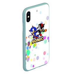 Чехол iPhone XS Max матовый SONIC, цвет: 3D-мятный — фото 2