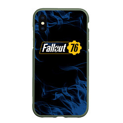 Чехол iPhone XS Max матовый FALLOUT76, цвет: 3D-темно-зеленый