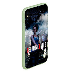 Чехол iPhone XS Max матовый RESIDENT EVIL 3, цвет: 3D-салатовый — фото 2