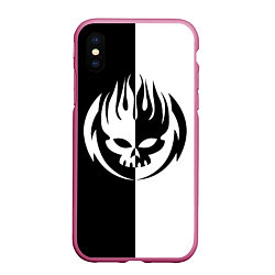 Чехол iPhone XS Max матовый THE OFFSPRING, цвет: 3D-малиновый