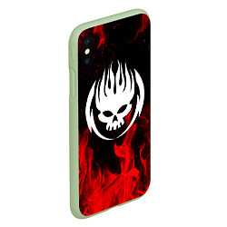 Чехол iPhone XS Max матовый THE OFFSPRING, цвет: 3D-салатовый — фото 2