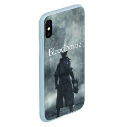 Чехол iPhone XS Max матовый Bloodborne, цвет: 3D-голубой — фото 2