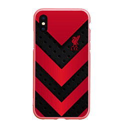 Чехол iPhone XS Max матовый Liverpool FC, цвет: 3D-баблгам