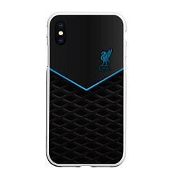 Чехол iPhone XS Max матовый Liverpool FC, цвет: 3D-белый