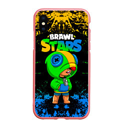 Чехол iPhone XS Max матовый Leon Brawl Stars, цвет: 3D-баблгам