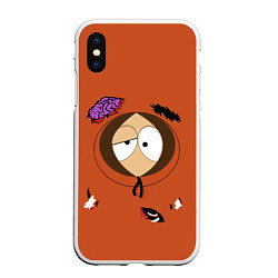 Чехол iPhone XS Max матовый South Park Dead Kenny, цвет: 3D-белый