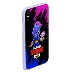 Чехол iPhone XS Max матовый BRAWL STARS TARA, цвет: 3D-светло-сиреневый — фото 2