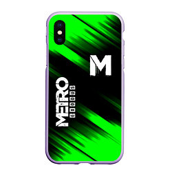 Чехол iPhone XS Max матовый METRO EXODUS, цвет: 3D-светло-сиреневый