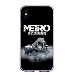 Чехол iPhone XS Max матовый METRO EXODUS, цвет: 3D-светло-сиреневый