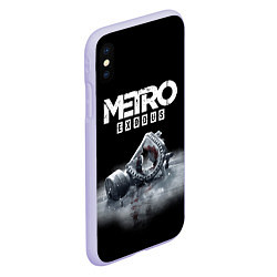 Чехол iPhone XS Max матовый METRO EXODUS, цвет: 3D-светло-сиреневый — фото 2