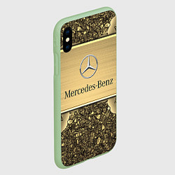 Чехол iPhone XS Max матовый MERCEDES GOLD, цвет: 3D-салатовый — фото 2