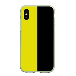 Чехол iPhone XS Max матовый BLACK YELLOW, цвет: 3D-салатовый