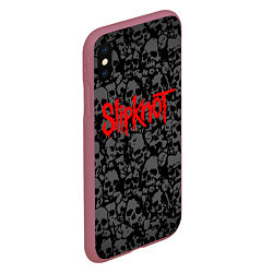 Чехол iPhone XS Max матовый SLIPKNOT, цвет: 3D-малиновый — фото 2