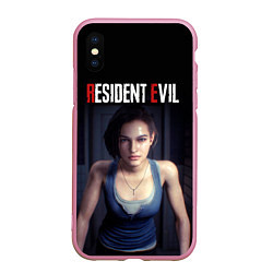 Чехол iPhone XS Max матовый Jill Valentine, цвет: 3D-розовый