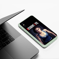 Чехол iPhone XS Max матовый Jill Valentine, цвет: 3D-салатовый — фото 2