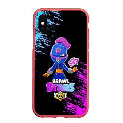 Чехол iPhone XS Max матовый BRAWL STARS TARA, цвет: 3D-красный