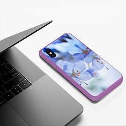 Чехол iPhone XS Max матовый Весна 2020, цвет: 3D-фиолетовый — фото 2