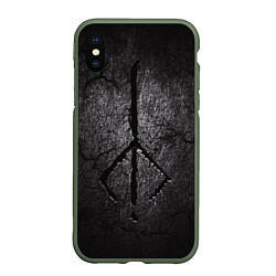 Чехол iPhone XS Max матовый BLOODBORNE HUNTER, цвет: 3D-темно-зеленый