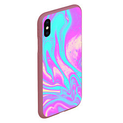 Чехол iPhone XS Max матовый DIGITAL ART, цвет: 3D-малиновый — фото 2