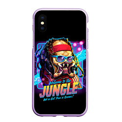 Чехол iPhone XS Max матовый PREDATOR, цвет: 3D-сиреневый