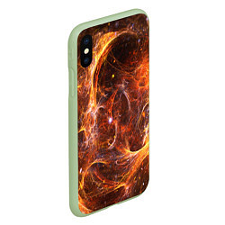 Чехол iPhone XS Max матовый КОСМОС, цвет: 3D-салатовый — фото 2