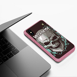 Чехол iPhone XS Max матовый Megadeth, цвет: 3D-малиновый — фото 2