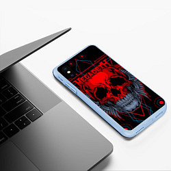 Чехол iPhone XS Max матовый Megadeth, цвет: 3D-голубой — фото 2