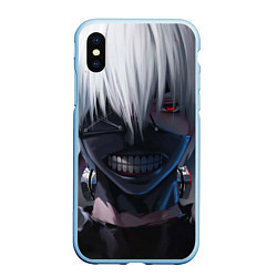 Чехол iPhone XS Max матовый TOKYO GHOUL, цвет: 3D-голубой