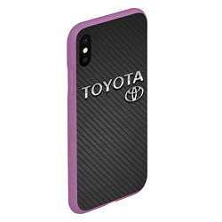 Чехол iPhone XS Max матовый Toyota Carbon, цвет: 3D-фиолетовый — фото 2